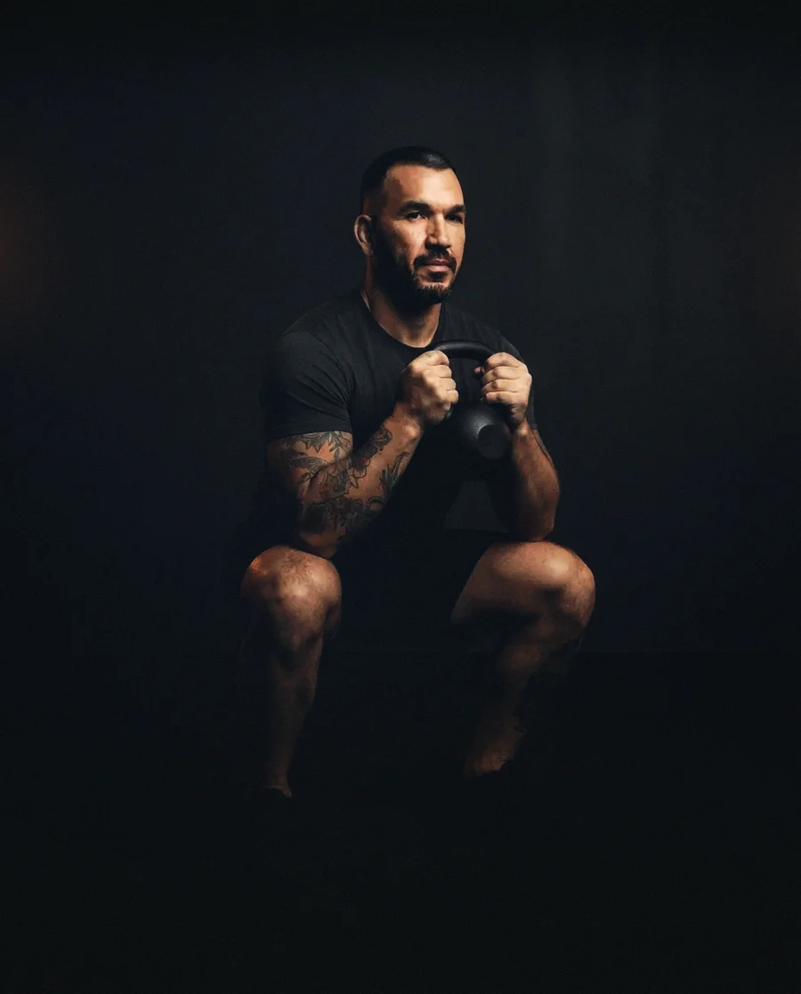 Frankie demonstrates Kettlebell goblet squat